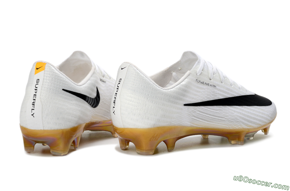 Nike Air Zoom Mercurial Superfly 11 FG Firm Ground Soccer Cleats - White/Iridescent Yellow/Black 6