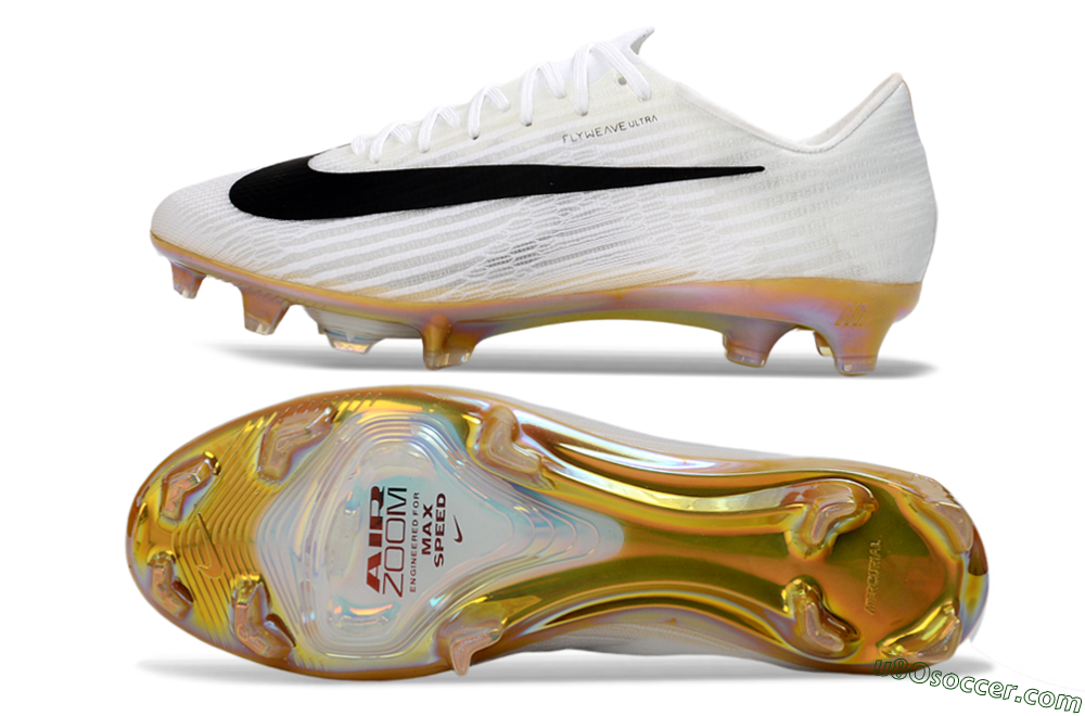 Nike Air Zoom Mercurial Superfly 11 FG Firm Ground Soccer Cleats - White/Iridescent Yellow/Black 0