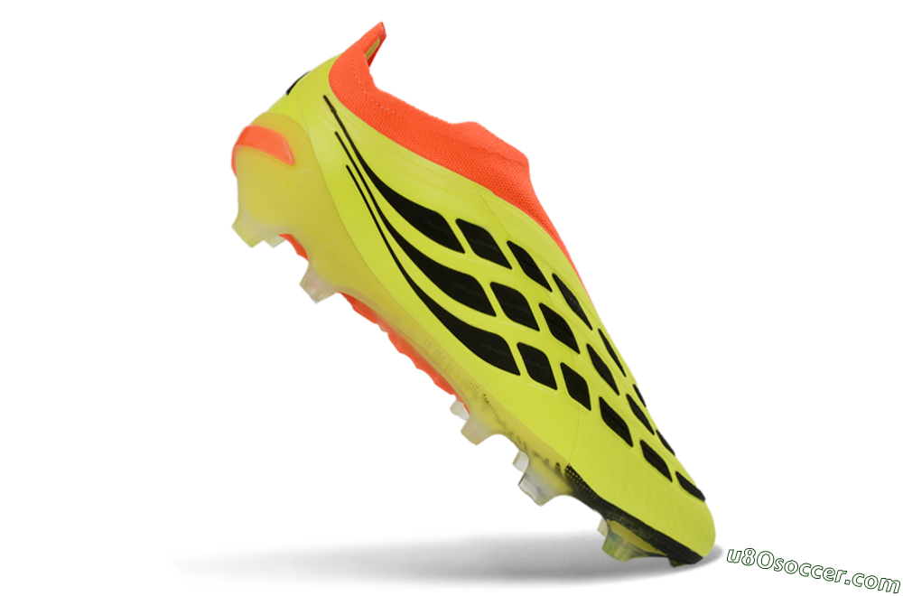 Adidas Predator 26 Elite Laceless FG Firm Ground Soccer Cleats - Yellow/Electric Yellow/Fiery Orange 4