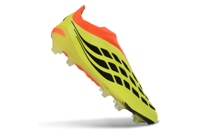 Adidas Predator 26 Elite Laceless FG Firm Ground Soccer Cleats - Yellow/Electric Yellow/Fiery Orange