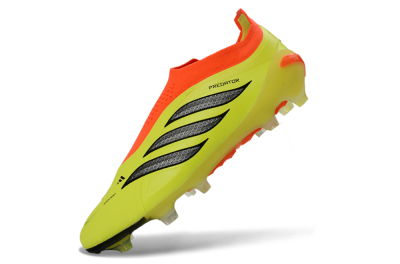 Adidas Predator 26 Elite Laceless FG Firm Ground Soccer Cleats - Yellow/Electric Yellow/Fiery Orange