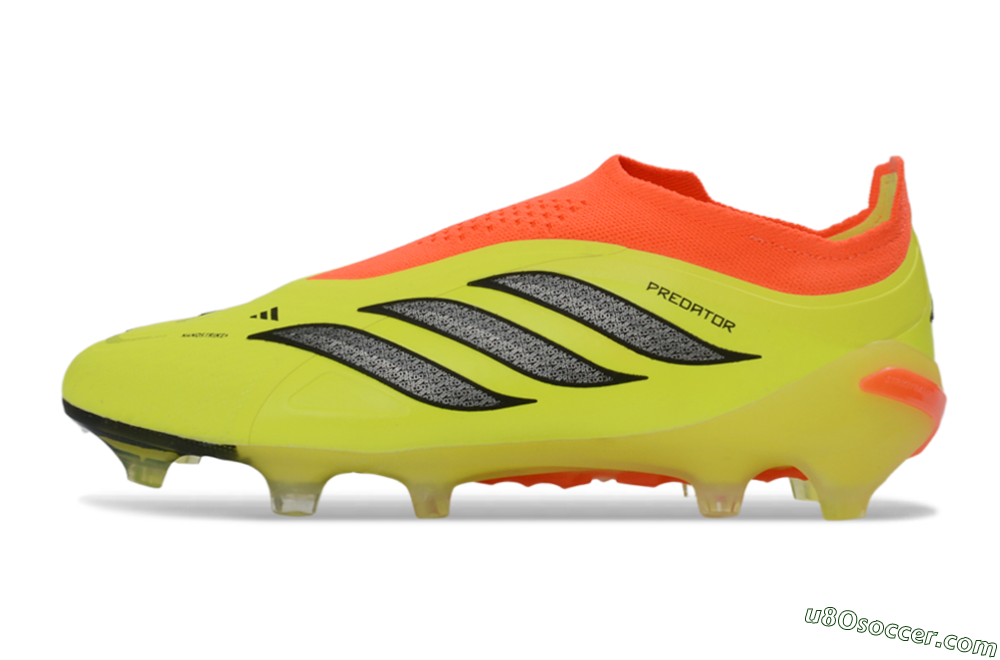 Adidas Predator 26 Elite Laceless FG Firm Ground Soccer Cleats - Yellow/Electric Yellow/Fiery Orange 2