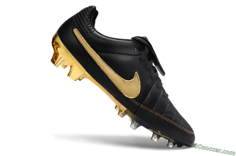 Nike Tiempo Legend SE FG Firm Ground Soccer Cleats - Black/Gold/Sleek Black 4