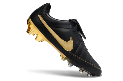 Nike Tiempo Legend SE FG Firm Ground Soccer Cleats - Black/Gold/Sleek Black