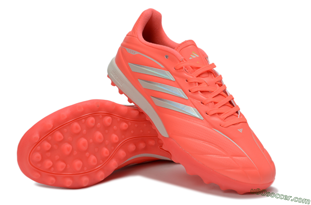 Adidas Copa Pure 3 Elite TF Artificial Turf Soccer Shoes - Coral/Bright Coral/Light Grey 3