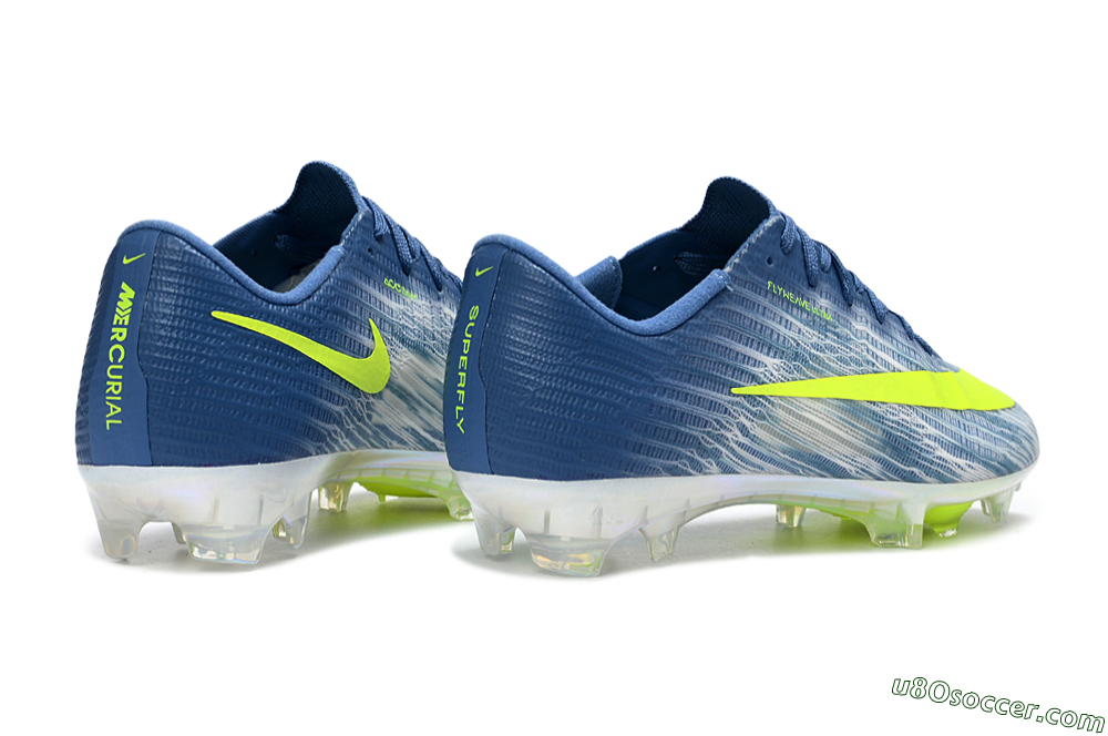 Nike Air Zoom Mercurial Superfly 11 FG Firm Ground Soccer Cleats - Blue/Electric Yellow/Light Blue 6