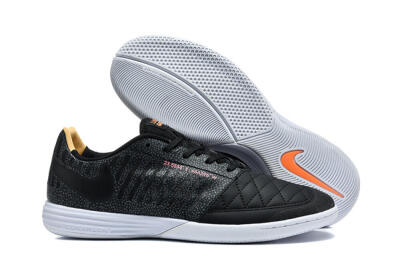 Nike Lunar Gato 2 IC Indoor & Futsal Soccer Shoes - Black/Charcoal Gray/Flame Orange