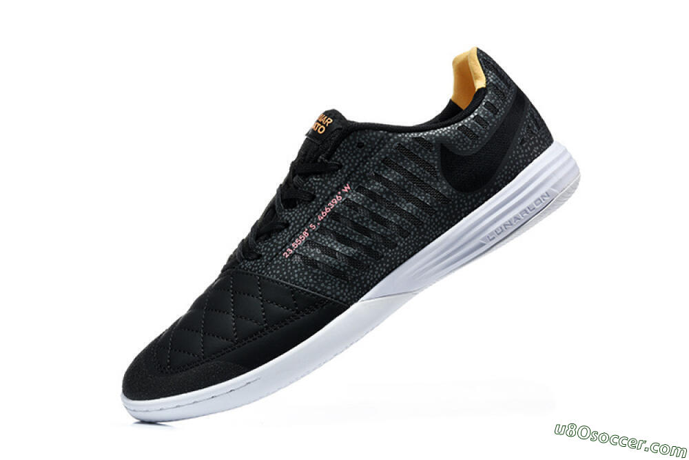 Nike Lunar Gato 2 IC Indoor & Futsal Soccer Shoes - Black/Charcoal Gray/Flame Orange 8