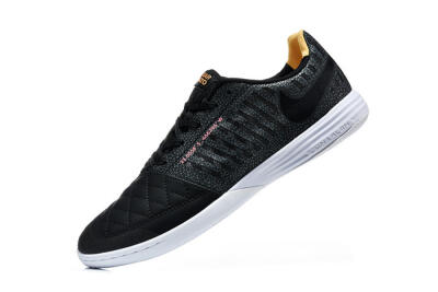 Nike Lunar Gato 2 IC Indoor & Futsal Soccer Shoes - Black/Charcoal Gray/Flame Orange