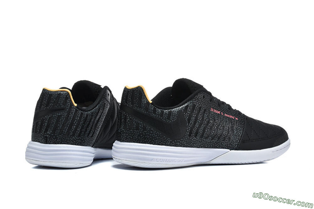 Nike Lunar Gato 2 IC Indoor & Futsal Soccer Shoes - Black/Charcoal Gray/Flame Orange 9