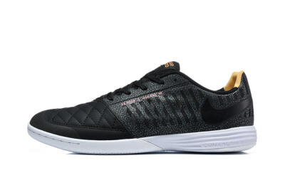 Nike Lunar Gato 2 IC Indoor & Futsal Soccer Shoes - Black/Charcoal Gray/Flame Orange