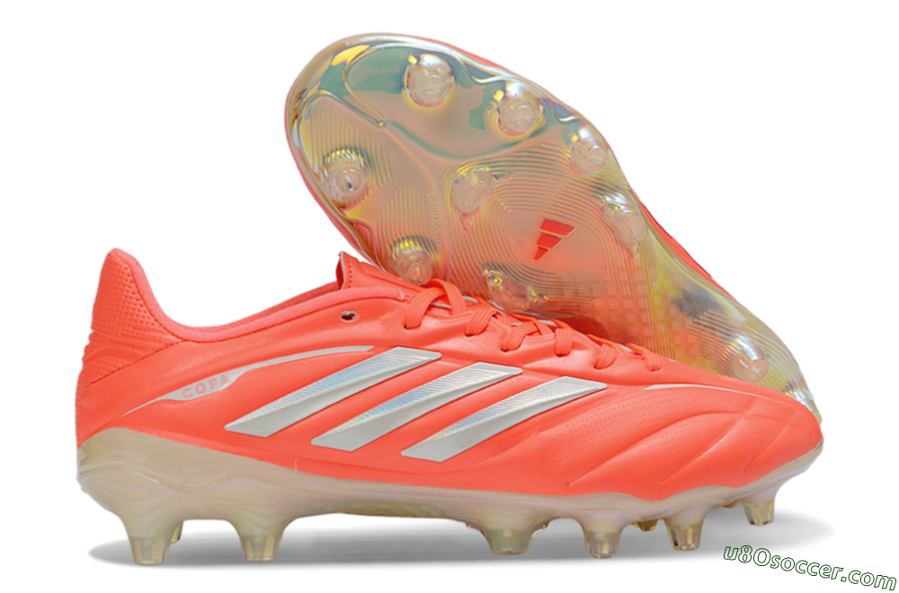 Adidas Copa Pure 3 Elite FG Firm Ground Soccer Cleats - Orange/Vibrant Coral/Glossy Silver 1
