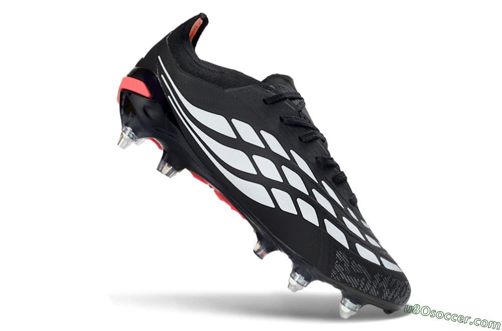 Adidas Predator 26 Elite SG Soft Ground Soccer Cleats - Black/Electric Red/Steel Grey 4