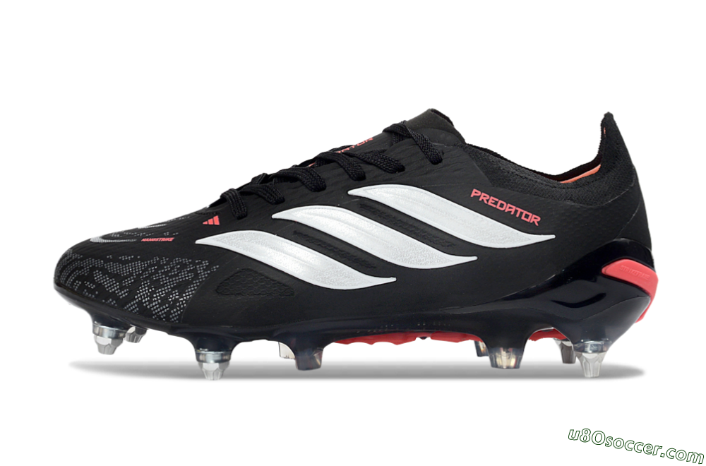 Adidas Predator 26 Elite SG Soft Ground Soccer Cleats - Black/Electric Red/Steel Grey 2