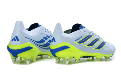 Adidas Predator 26 Elite SG Soft Ground Soccer Cleats - Blue/Lime Green/Light Blue