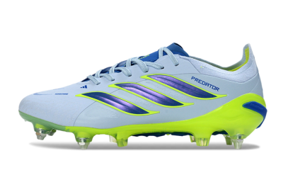 Adidas Predator 26 Elite SG Soft Ground Soccer Cleats - Blue/Lime Green/Light Blue
