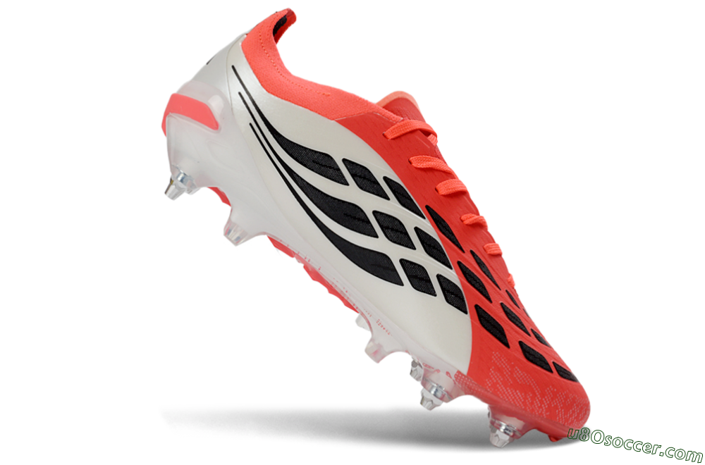 Adidas Predator 26 Elite SG Soft Ground Soccer Cleats - Red/Electric Coral/Black 4