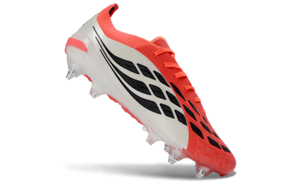 Adidas Predator 26 Elite SG Soft Ground Soccer Cleats - Red/Electric Coral/Black