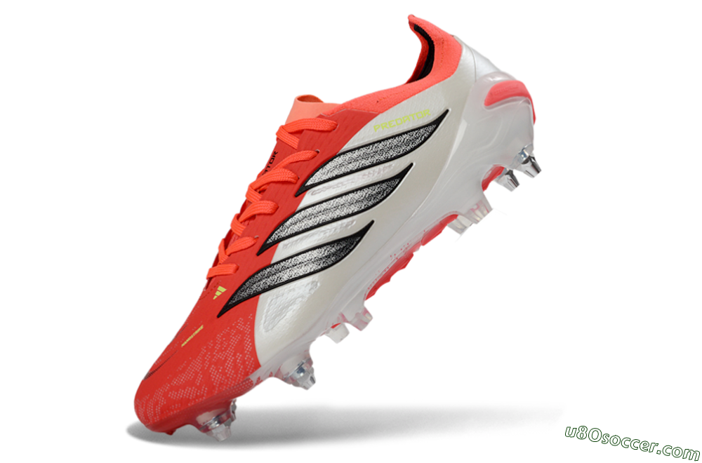 Adidas Predator 26 Elite SG Soft Ground Soccer Cleats - Red/Electric Coral/Black 5