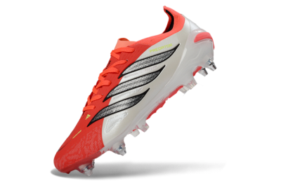 Adidas Predator 26 Elite SG Soft Ground Soccer Cleats - Red/Electric Coral/Black