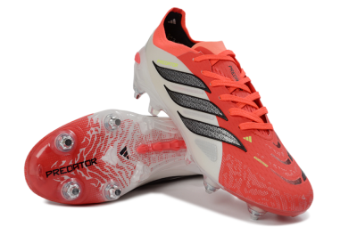 Adidas Predator 26 Elite SG Soft Ground Soccer Cleats - Red/Electric Coral/Black