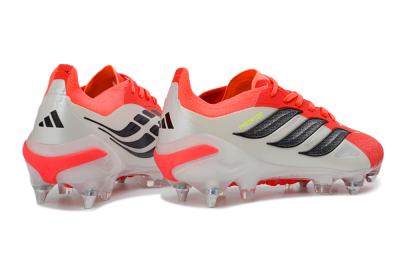 Adidas Predator 26 Elite SG Soft Ground Soccer Cleats - Red/Electric Coral/Black