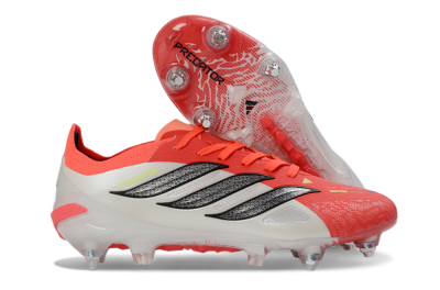 Adidas Predator 26 Elite SG Soft Ground Soccer Cleats - Red/Electric Coral/Black