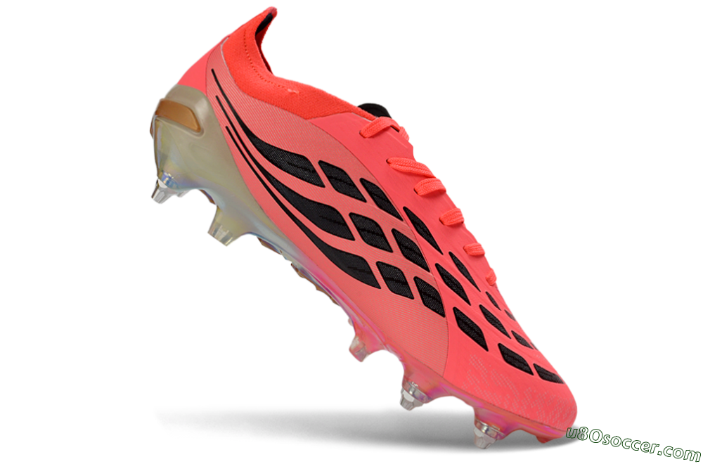 Adidas Predator 26 Elite SG Soft Ground Soccer Cleats - Pink/Fluorescent Pink/Metallic Silver 4