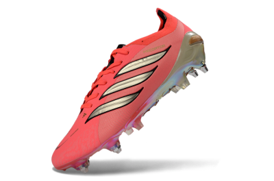 Adidas Predator 26 Elite SG Soft Ground Soccer Cleats - Pink/Fluorescent Pink/Metallic Silver