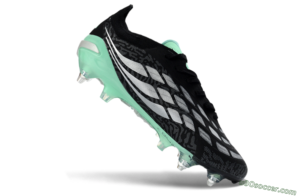 Adidas Predator 26 Elite SG Soft Ground Soccer Cleats - Black/Mint Green/Graphite Grey 4