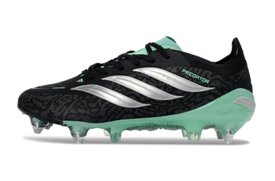Adidas Predator 26 Elite SG Soft Ground Soccer Cleats - Black/Mint Green/Graphite Grey