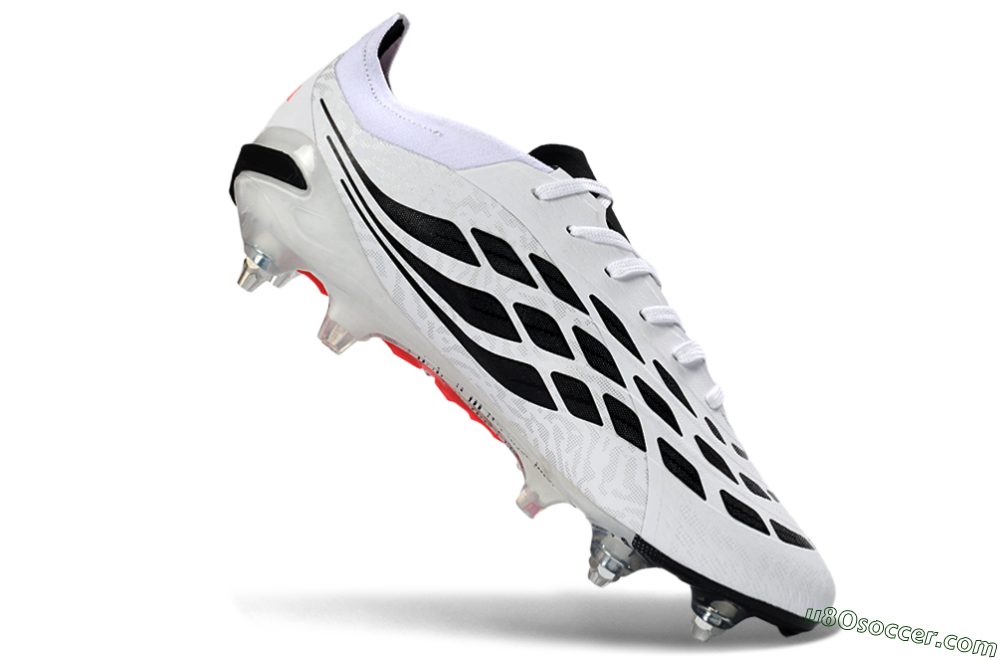 Adidas Predator 26 Elite SG Soft Ground Soccer Cleats - White/Vibrant Pink/Black 4