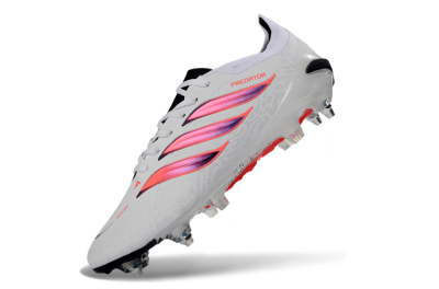 Adidas Predator 26 Elite SG Soft Ground Soccer Cleats - White/Vibrant Pink/Black
