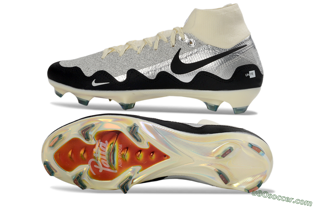 Patta x Nike Air Zoom Mercurial Superfly 10 Elite FG Firm Ground Soccer Cleats - Silver/Black/Silver 0