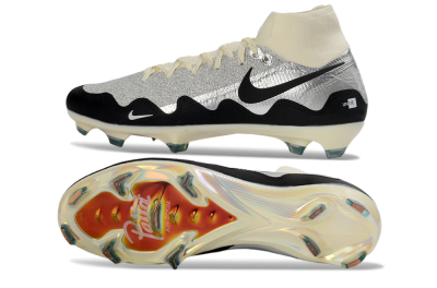 Patta x Nike Air Zoom Mercurial Superfly 10 Elite FG Firm Ground Soccer Cleats - Silver/Black/Silver