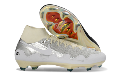 Patta x Nike Air Zoom Mercurial Superfly 10 Elite FG Firm Ground Soccer Cleats - Silver/Black/Silver