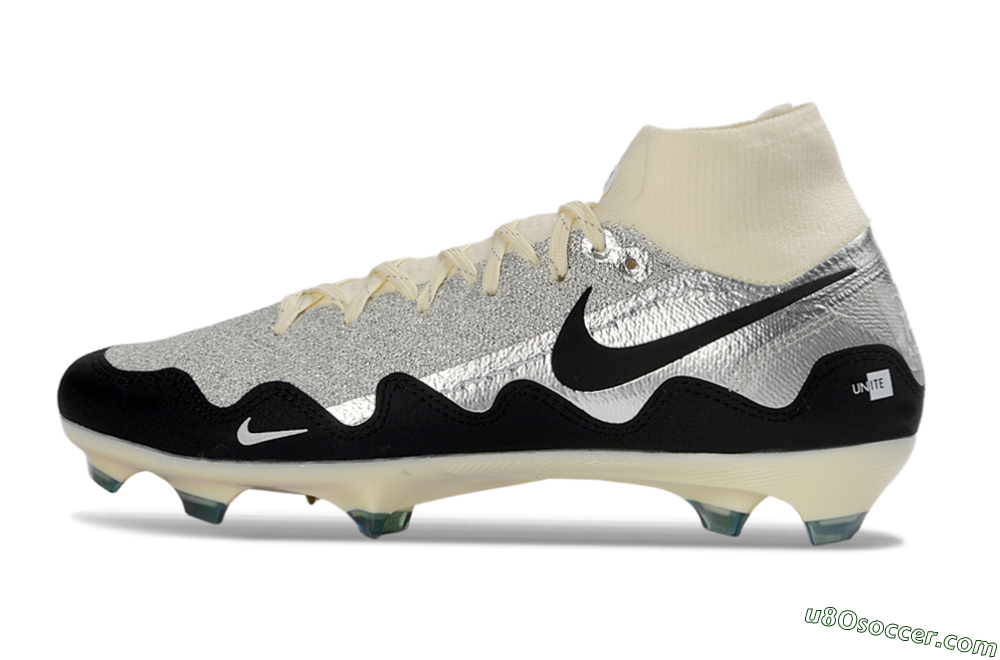 Patta x Nike Air Zoom Mercurial Superfly 10 Elite FG Firm Ground Soccer Cleats - Silver/Black/Silver 2