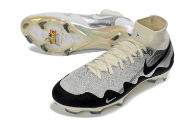 Patta x Nike Air Zoom Mercurial Superfly 10 Elite FG Firm Ground Soccer Cleats - Silver/Black/Silver