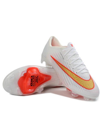Nike Air Zoom Mercurial Superfly 11 FG Firm Ground Soccer Cleats - White/Bright Orange/Gold Metallic