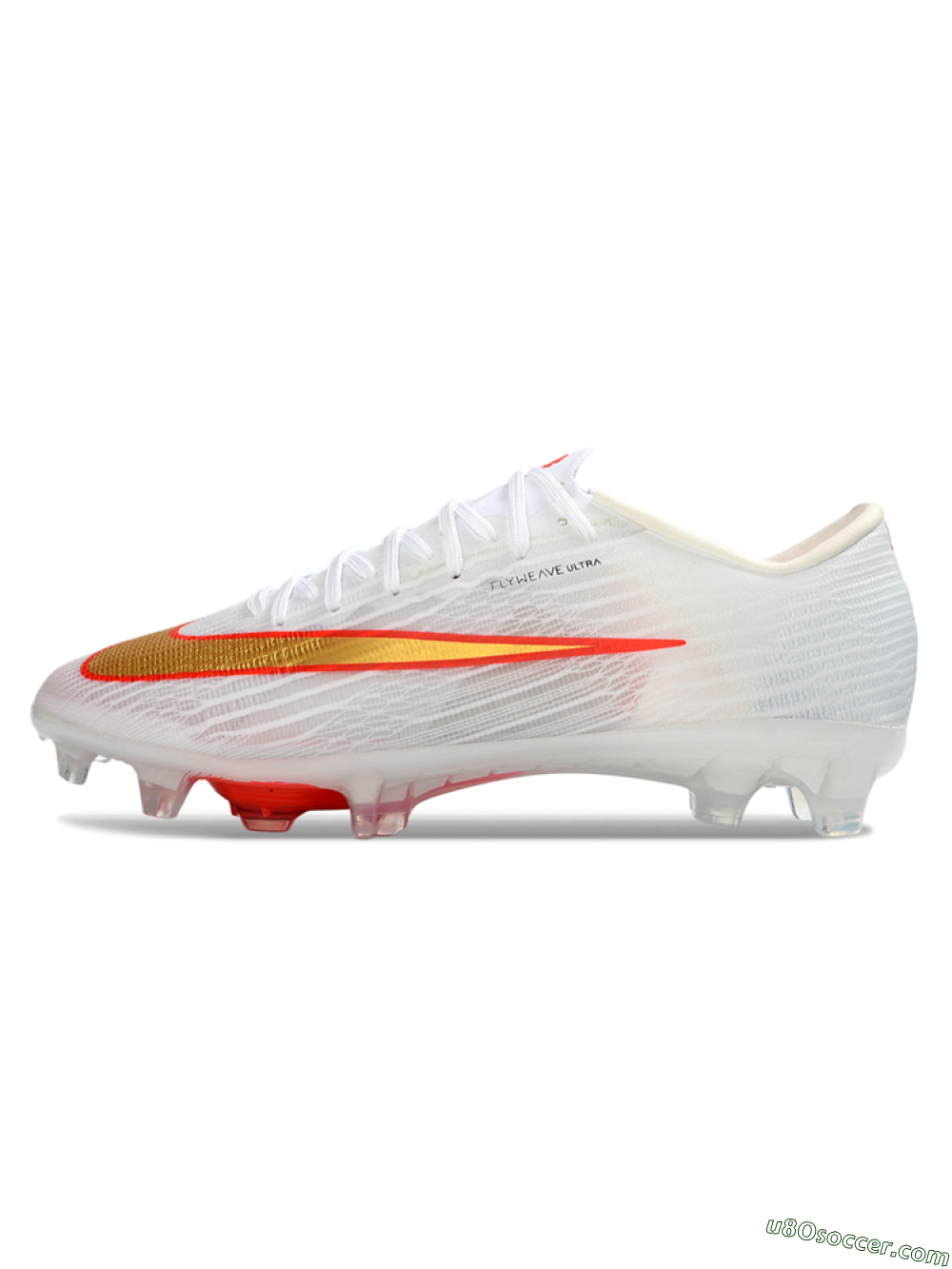 Nike Air Zoom Mercurial Superfly 11 FG Firm Ground Soccer Cleats - White/Bright Orange/Gold Metallic 2