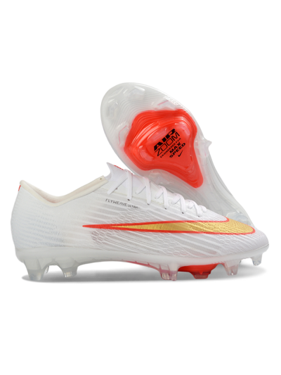 Nike Air Zoom Mercurial Superfly 11 FG Firm Ground Soccer Cleats - White/Bright Orange/Gold Metallic