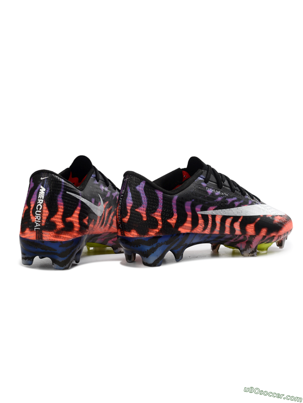 Nike Air Zoom Mercurial Superfly 11 FG Firm Ground Soccer Cleats - Black/Electric Orange/Blue Blaze 6