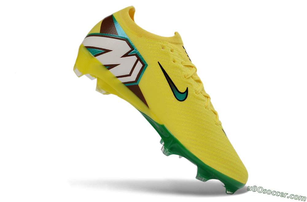 Nike Air Zoom Mercurial Vapor 16 Elite FG Firm Ground Soccer Cleats - Yellow/Electric Green/Steel Blue 4