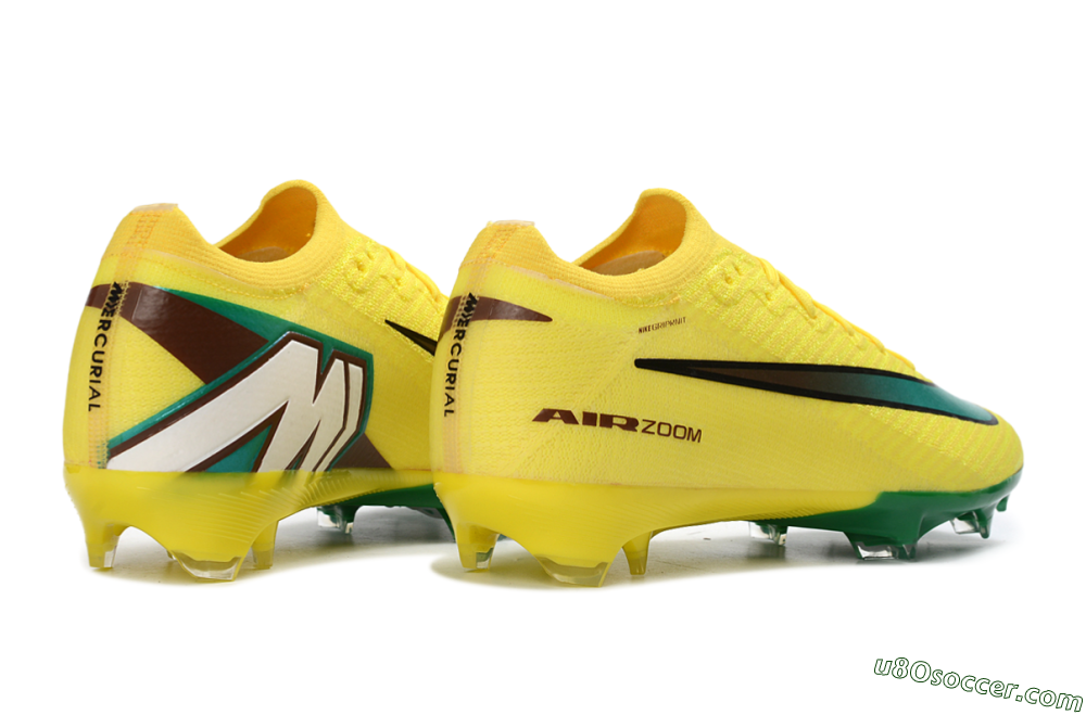 Nike Air Zoom Mercurial Vapor 16 Elite FG Firm Ground Soccer Cleats - Yellow/Electric Green/Steel Blue 6