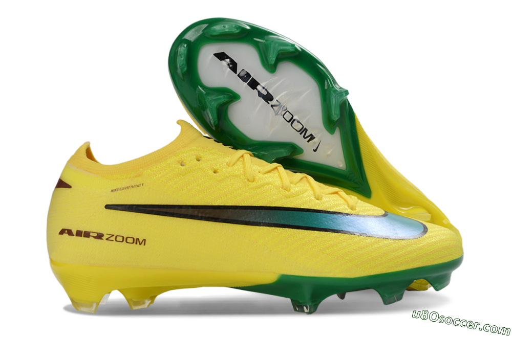Nike Air Zoom Mercurial Vapor 16 Elite FG Firm Ground Soccer Cleats - Yellow/Electric Green/Steel Blue 1