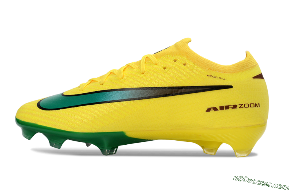 Nike Air Zoom Mercurial Vapor 16 Elite FG Firm Ground Soccer Cleats - Yellow/Electric Green/Steel Blue 2