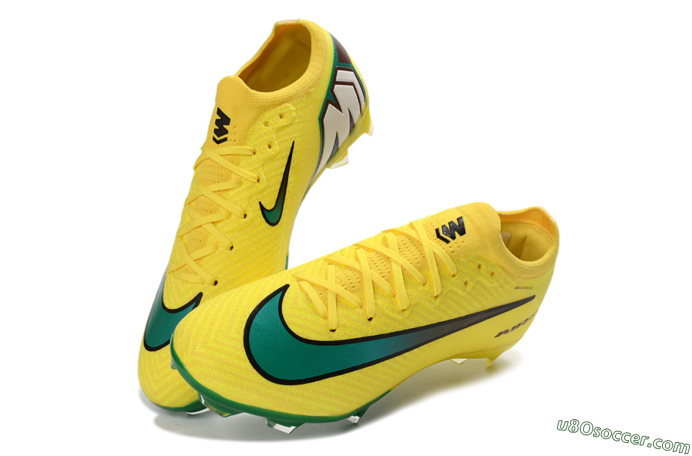 Nike Air Zoom Mercurial Vapor 16 Elite FG Firm Ground Soccer Cleats - Yellow/Electric Green/Steel Blue 3