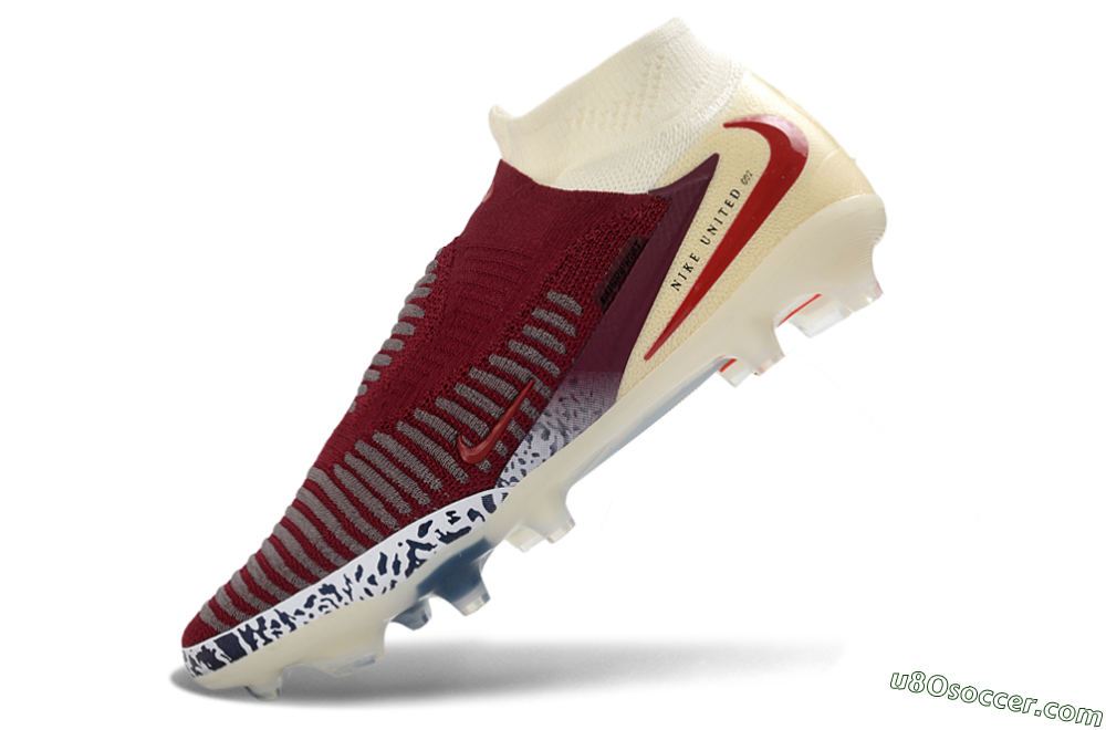 Nike Phantom 6 High Elite AG Artificial Grass Soccer Cleats - Red/Crimson Red/Dreamy White 5
