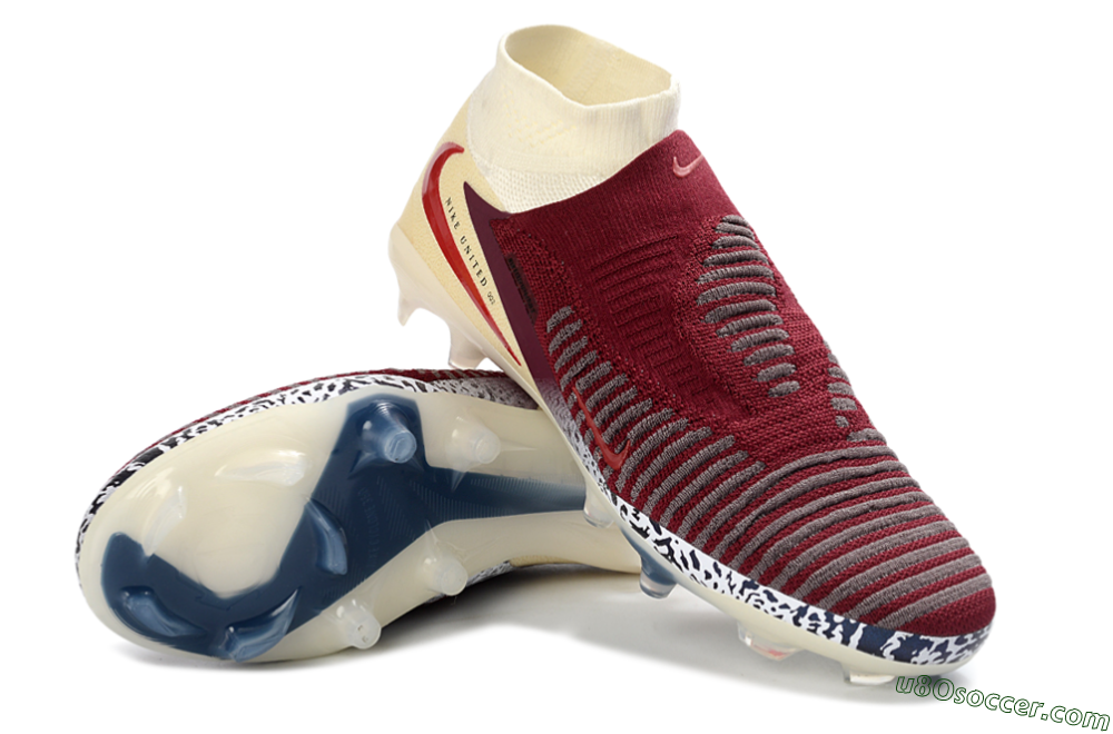 Nike Phantom 6 High Elite AG Artificial Grass Soccer Cleats - Red/Crimson Red/Dreamy White 3