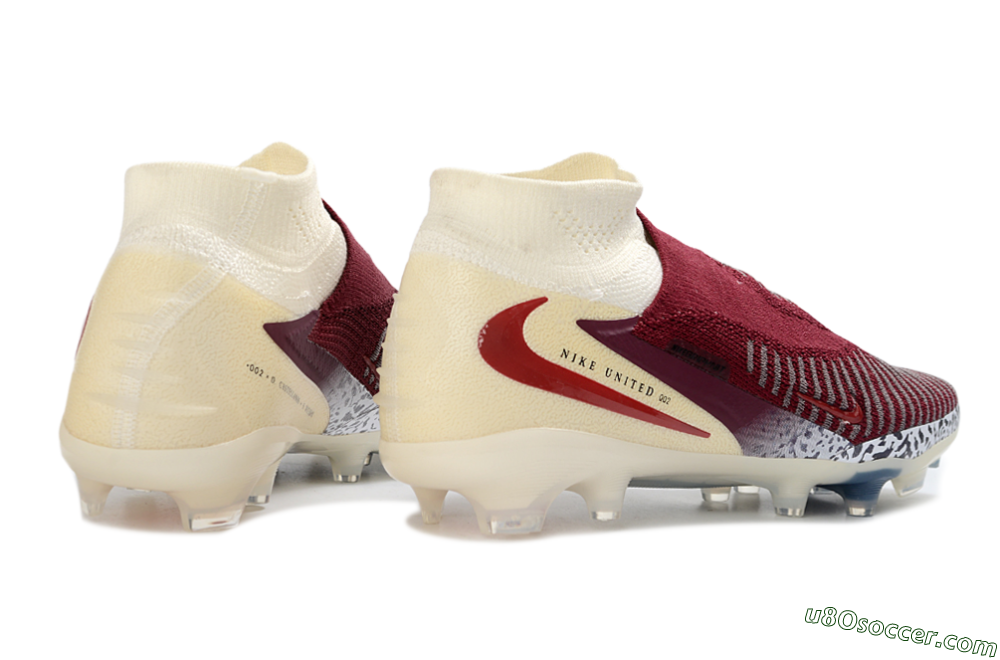 Nike Phantom 6 High Elite AG Artificial Grass Soccer Cleats - Red/Crimson Red/Dreamy White 6